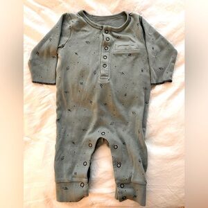 Pehr Baby Organic Cotton Snap Romper, Blue Rockets, size 3-6 months